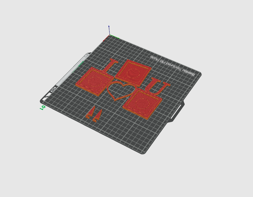 LOVE Magnetic 3D Print File for Photo Magnet Frame