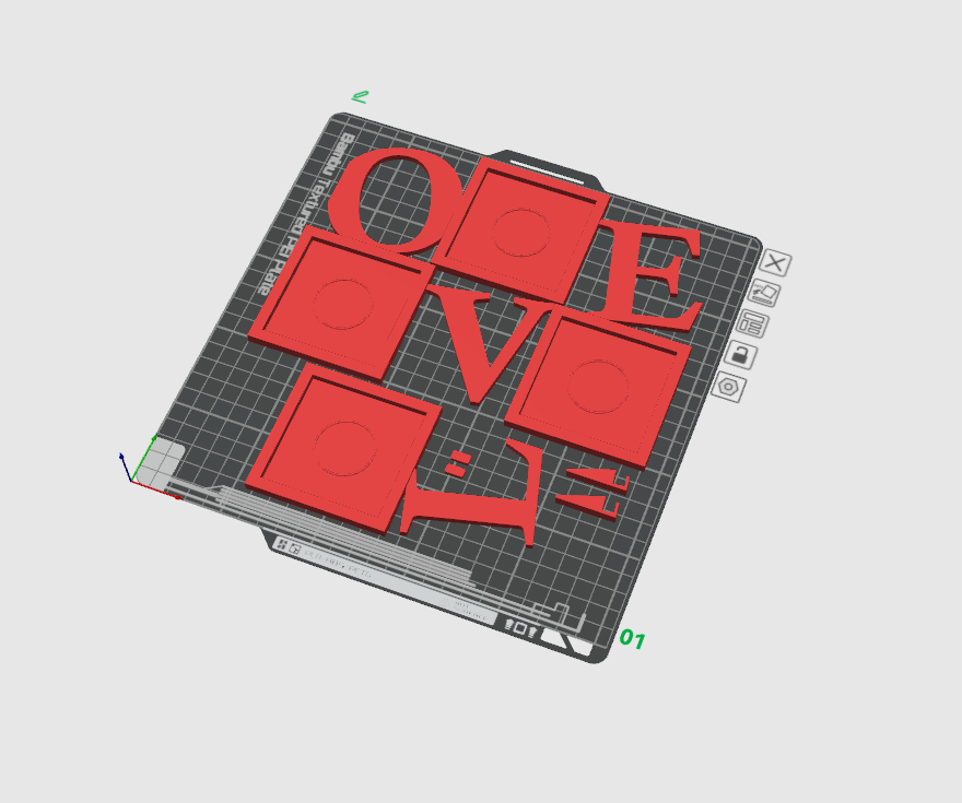 LOVE Magnetic 3D Print File for Photo Magnet Frame